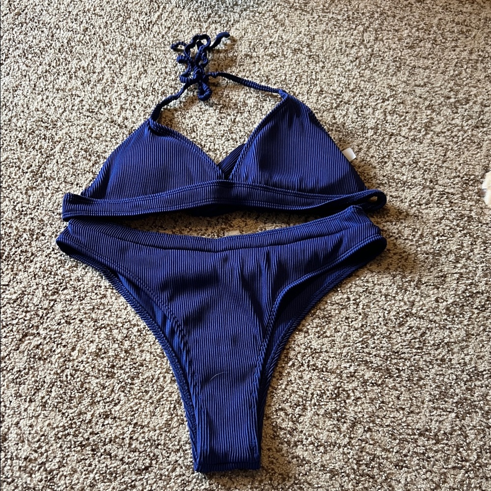 Navy Blue Bikini Set